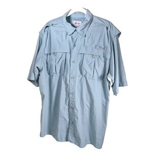 World Wide Sportsman Fishing Shirt XL Men Mint Green Vented Back Nylon